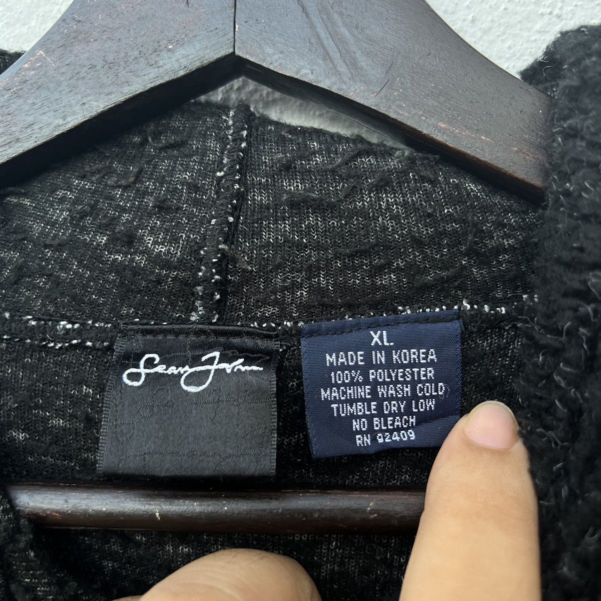 Japanese Brand MOHAIR FLEECE HOODIE JACKET SEAN JOHN BIG LOGO Size US XL / EU 56 / 4 - 9 Thumbnail