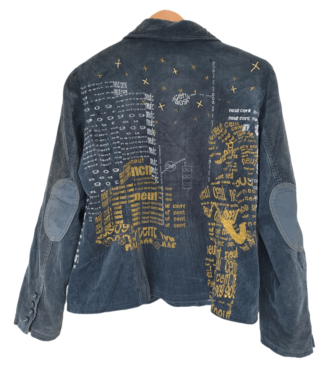 Japanese Brand ❎ Printed Corduroy Blazer Jacket Size S / US 4 / IT 40 - 1 Thumbnail
