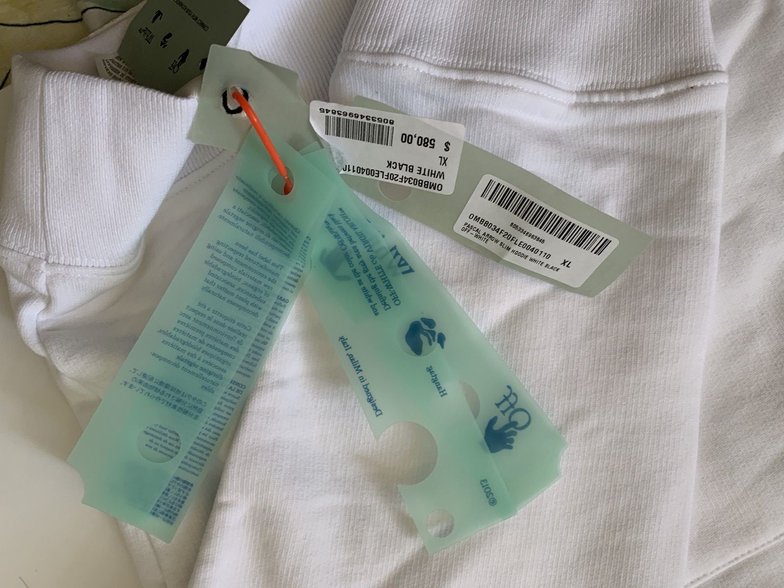 Off-White Off white pascal arrow slim fit hoodie Size US XL / EU 56 / 4 - 4 Thumbnail