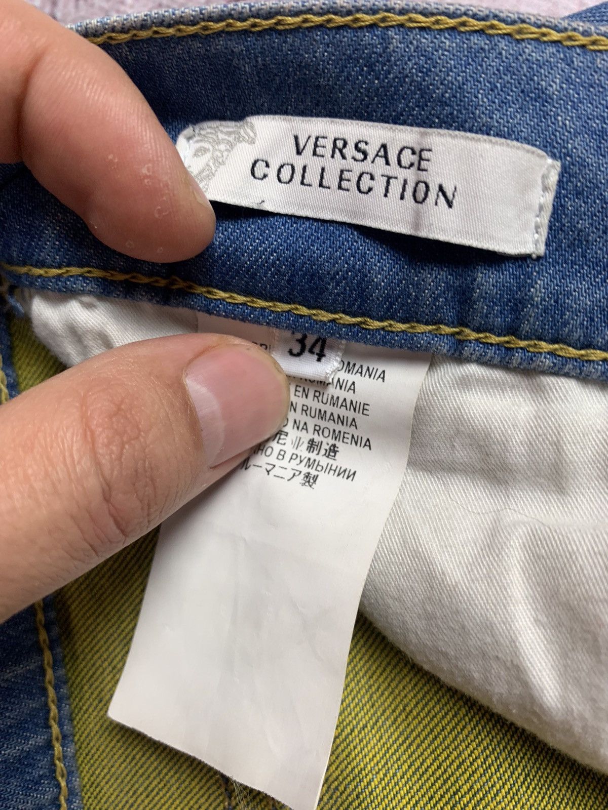 Versace × Vintage Vintage Versace Mens Denim Blue Jeans Size US 34 / EU 50 - 18 Thumbnail