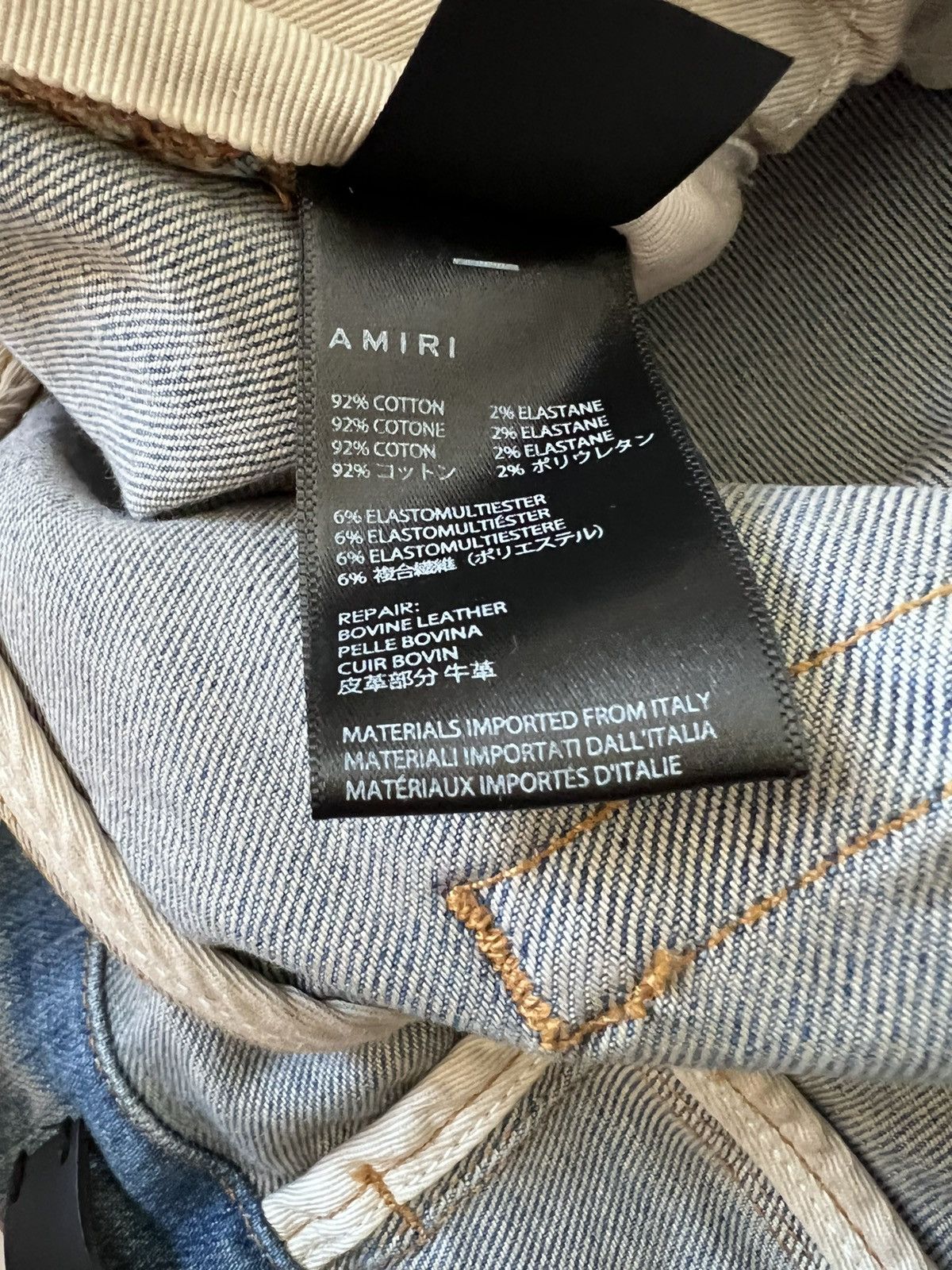Amiri AMIRI LEOPARD THRASHER JEANS BLUE SIZE 38 Size US 38 / EU 54 - 12 Thumbnail