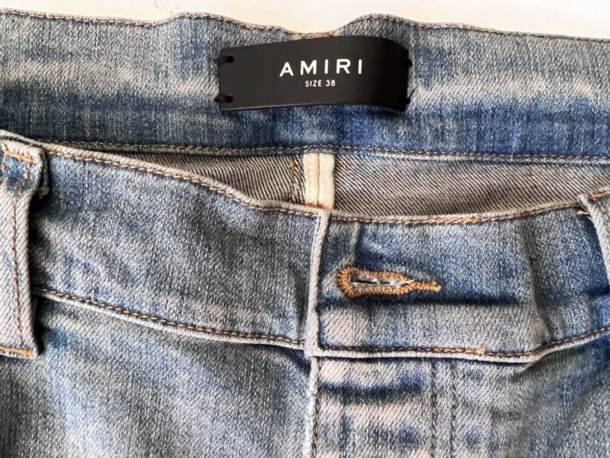 Amiri AMIRI LEOPARD THRASHER JEANS BLUE SIZE 38 Size US 38 / EU 54 - 3 Thumbnail