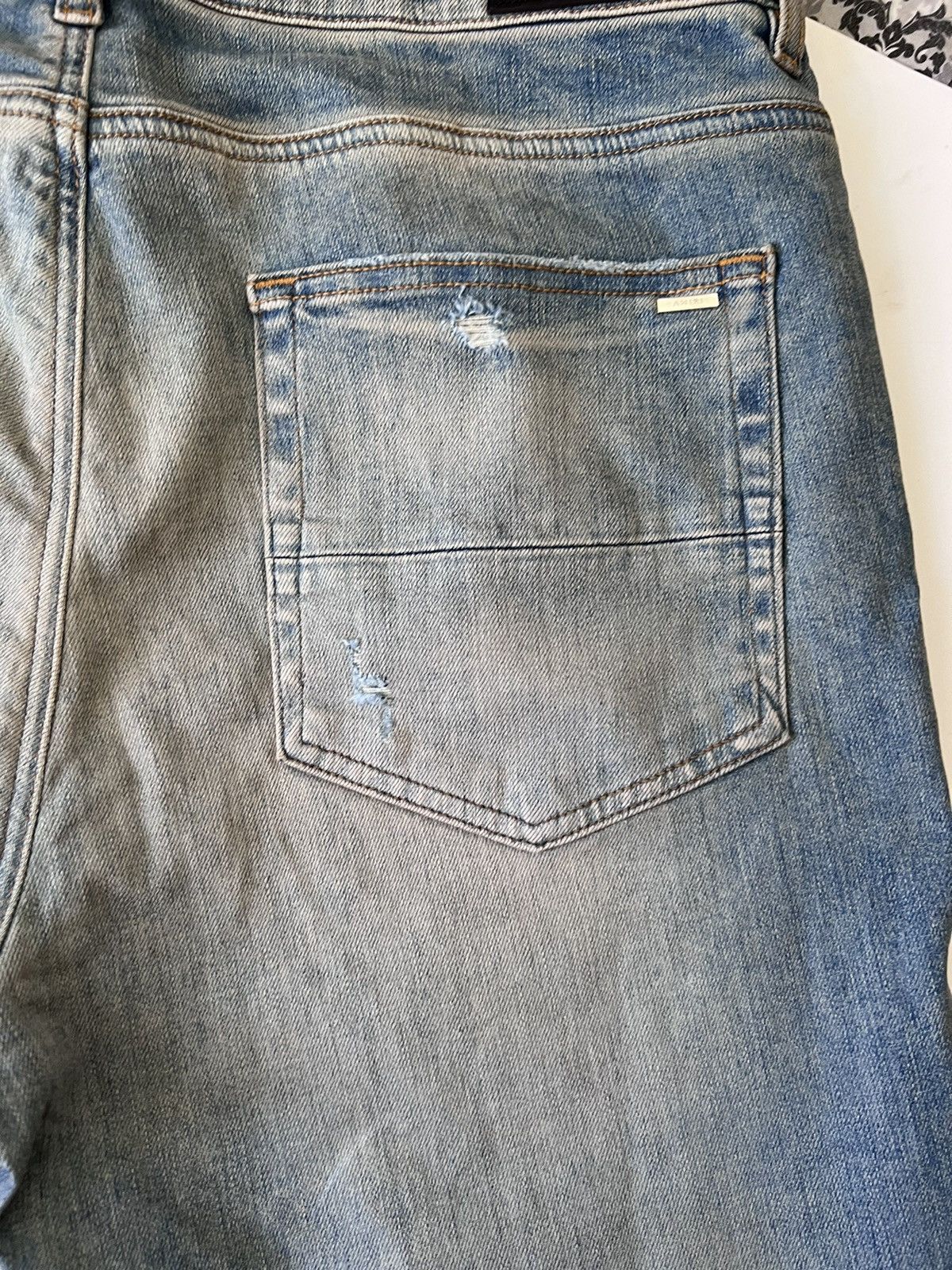 Amiri AMIRI LEOPARD THRASHER JEANS BLUE SIZE 38 Size US 38 / EU 54 - 8 Thumbnail