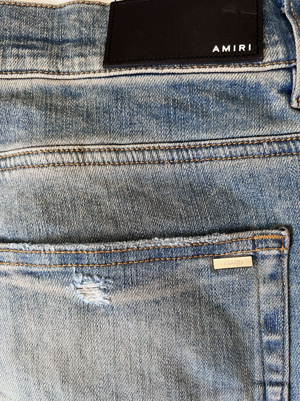 Amiri AMIRI LEOPARD THRASHER JEANS BLUE SIZE 38 Size US 38 / EU 54 - 9 Thumbnail