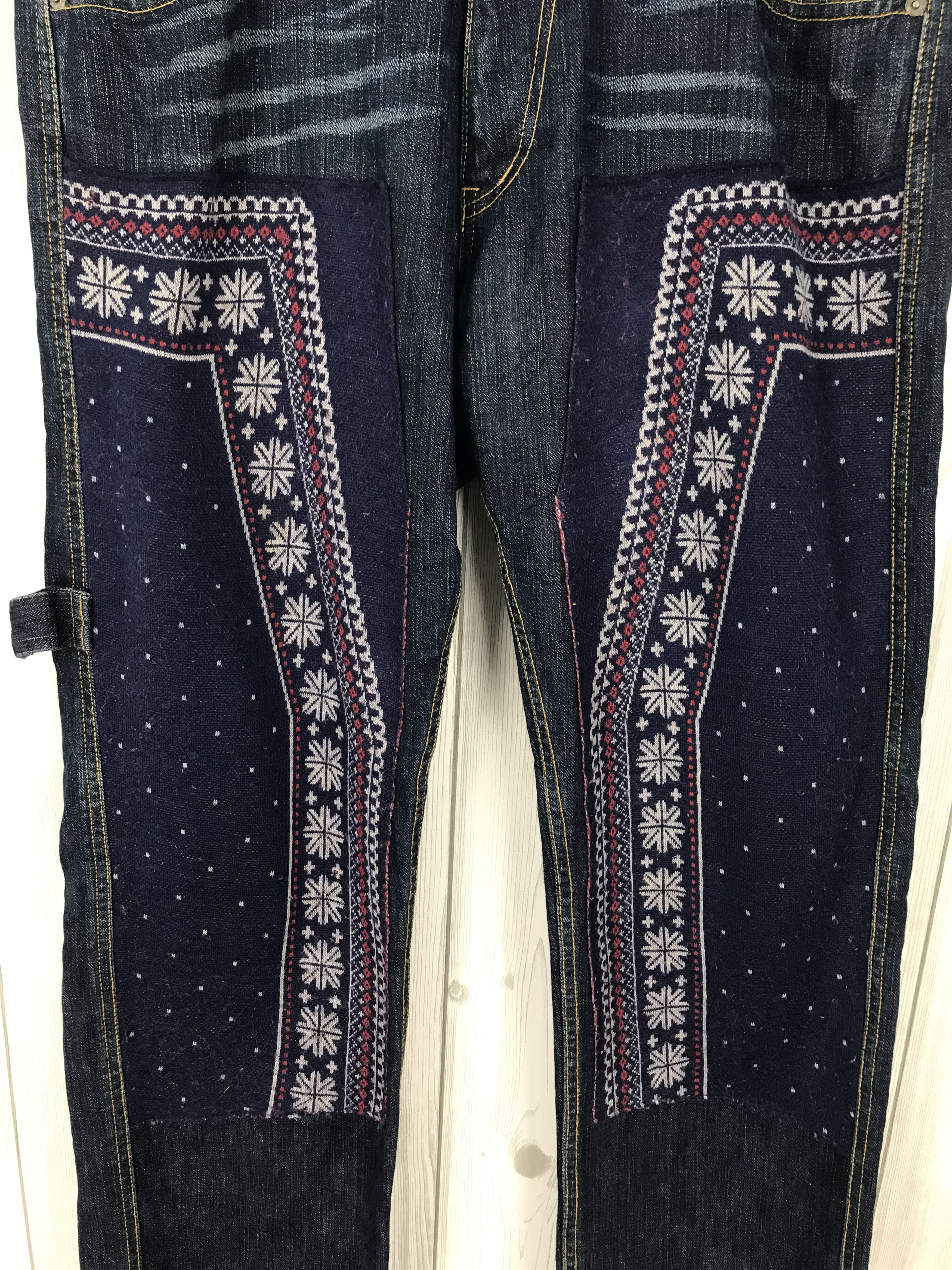 Hysteric Glamour × Undercover Japanese Brand COMMUNITY.CO Double Knee Navajo Denim Jeans Size US 36 / EU 52 - 4 Thumbnail