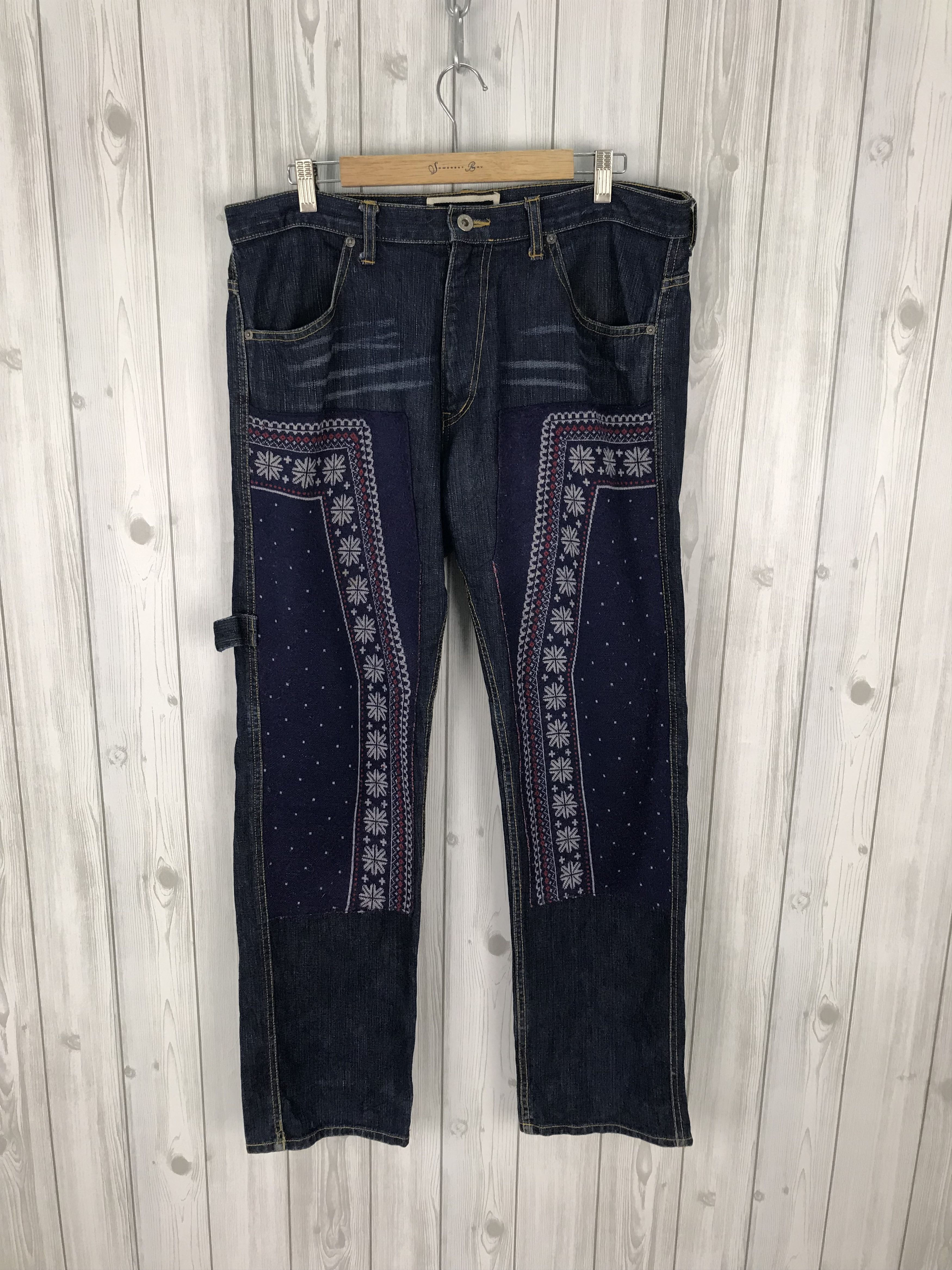 Hysteric Glamour × Undercover Japanese Brand COMMUNITY.CO Double Knee Navajo Denim Jeans Size US 36 / EU 52 - 2 Thumbnail