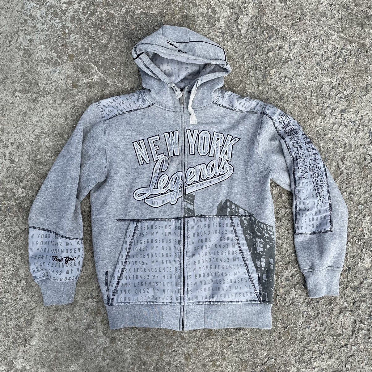 Band Tees × If Six Was Nine Vintage New York Legends Zip Hoodie Just Overprint 90s Y2K Size US L / EU 52-54 / 3 - 1 Thumbnail