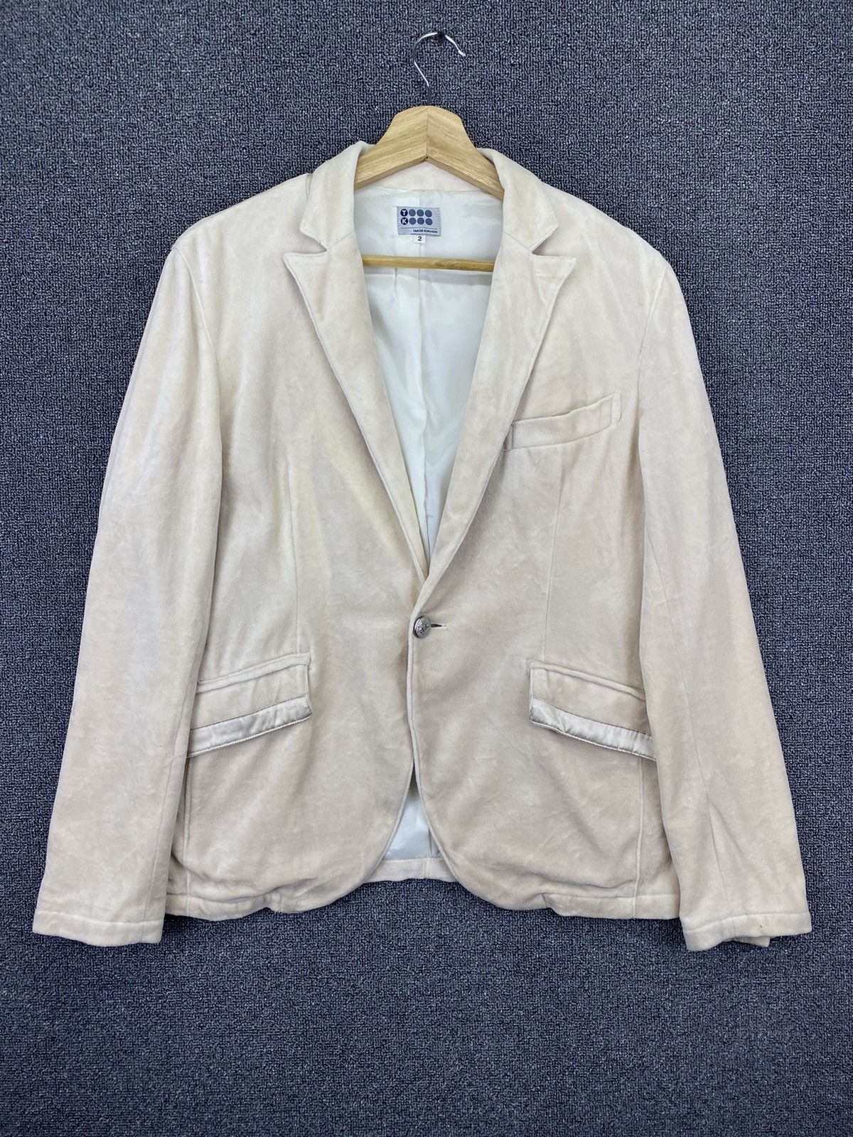 Takeo Kikuchi Vintage Takeo Kikuchi Designer Velvet Blazer Coats Jacket Size XS / US 0-2 / IT 36-38 - 1 Thumbnail