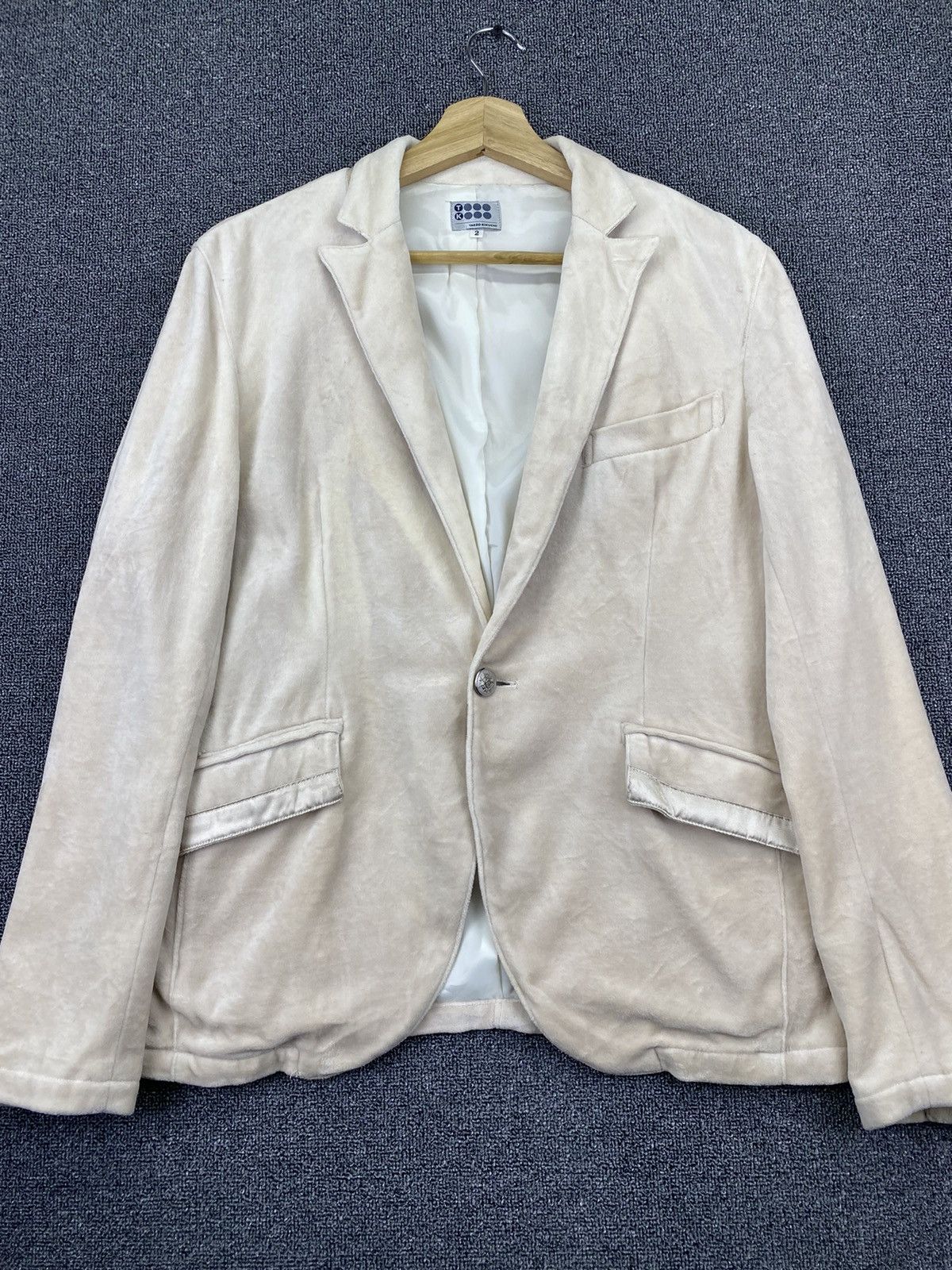 Takeo Kikuchi Vintage Takeo Kikuchi Designer Velvet Blazer Coats Jacket Size XS / US 0-2 / IT 36-38 - 3 Thumbnail