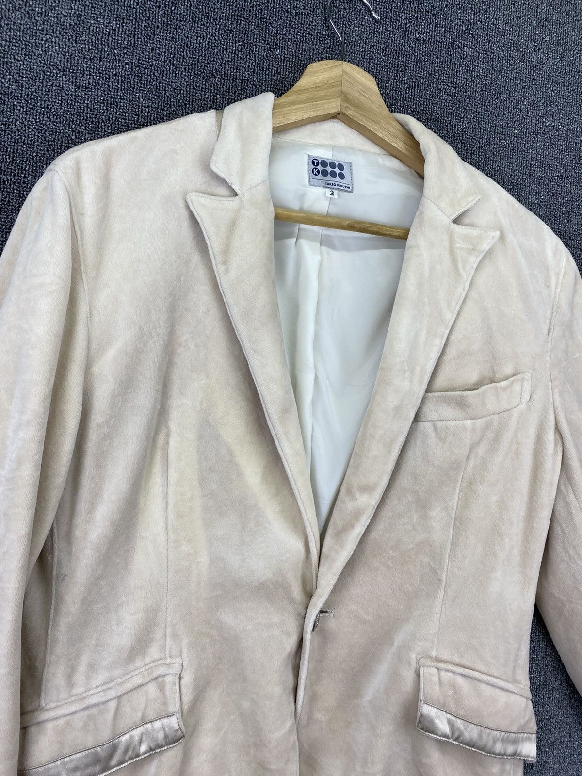 Takeo Kikuchi Vintage Takeo Kikuchi Designer Velvet Blazer Coats Jacket Size XS / US 0-2 / IT 36-38 - 7 Thumbnail