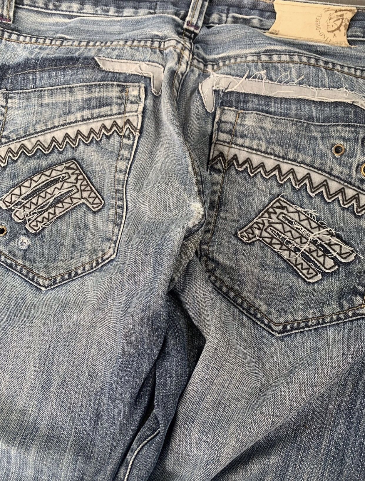 Diesel × Le Grande Bleu (L.G.B.) Diesel Distressed Regular Fit Pants Size US 34 / EU 50 - 7 Thumbnail