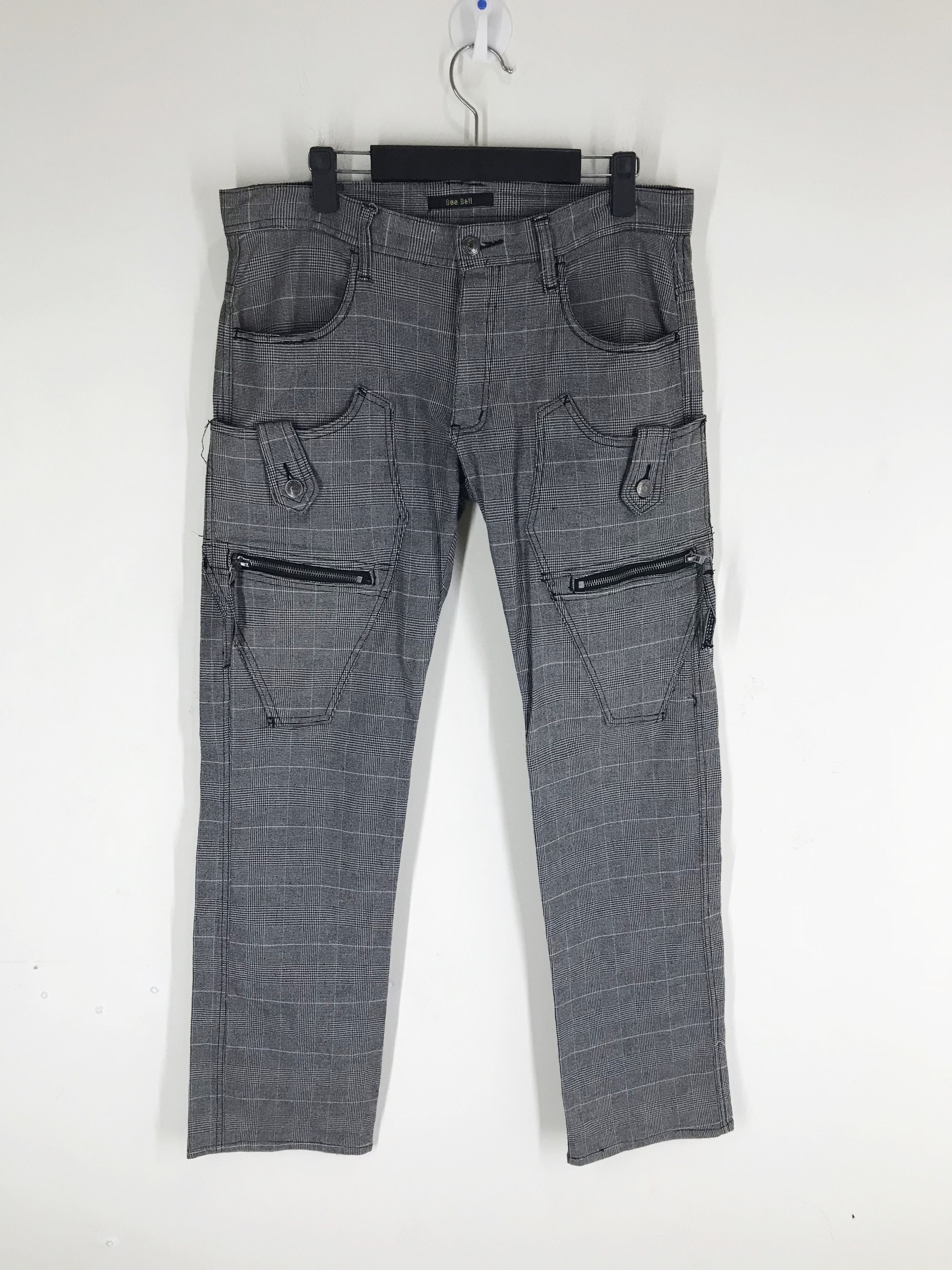 Japanese Brand Japanese Brand Designer Multi Pocket Tartan Pant Size US 33 - 2 Thumbnail