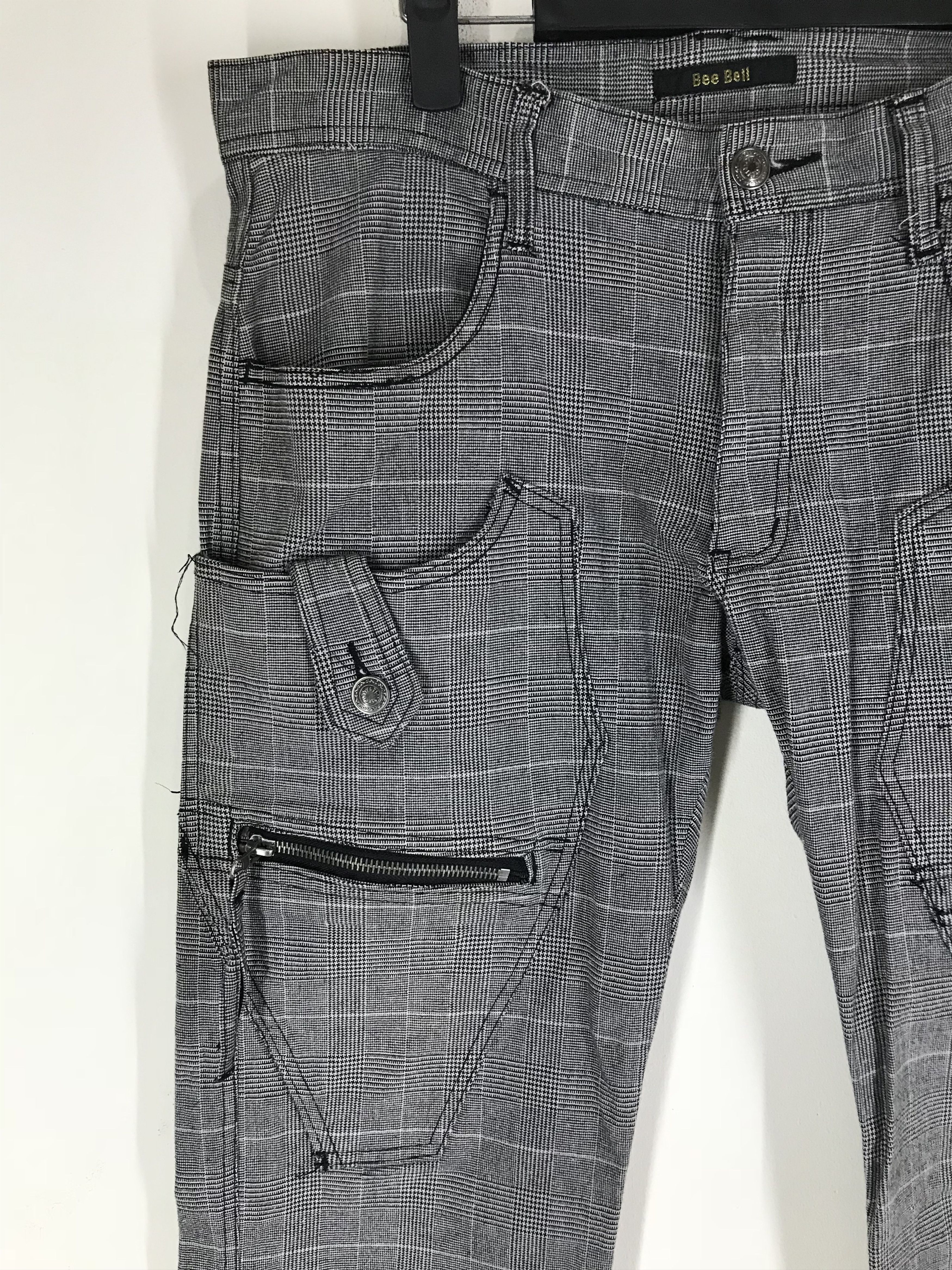 Japanese Brand Japanese Brand Designer Multi Pocket Tartan Pant Size US 33 - 7 Thumbnail