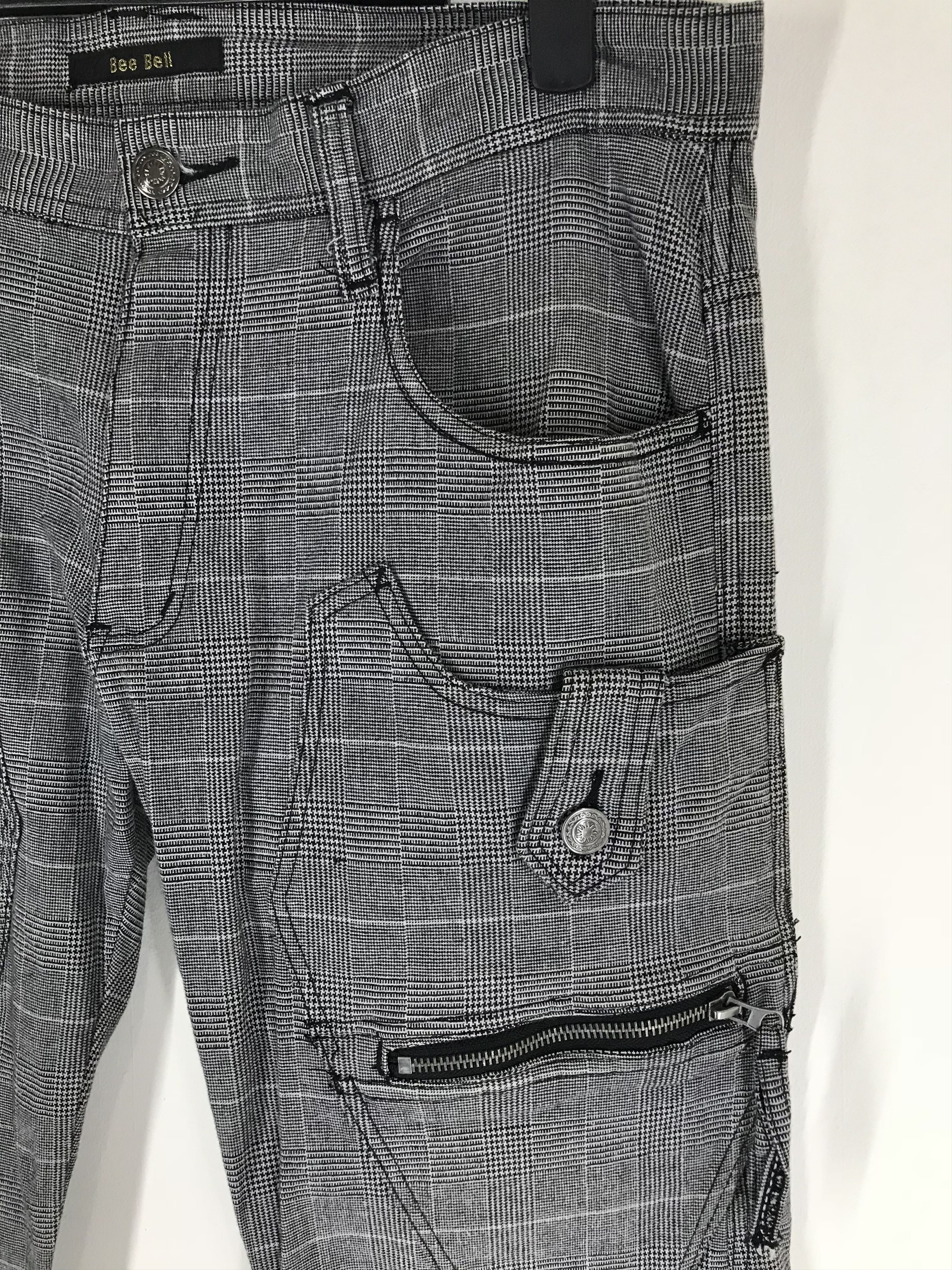 Japanese Brand Japanese Brand Designer Multi Pocket Tartan Pant Size US 33 - 4 Thumbnail