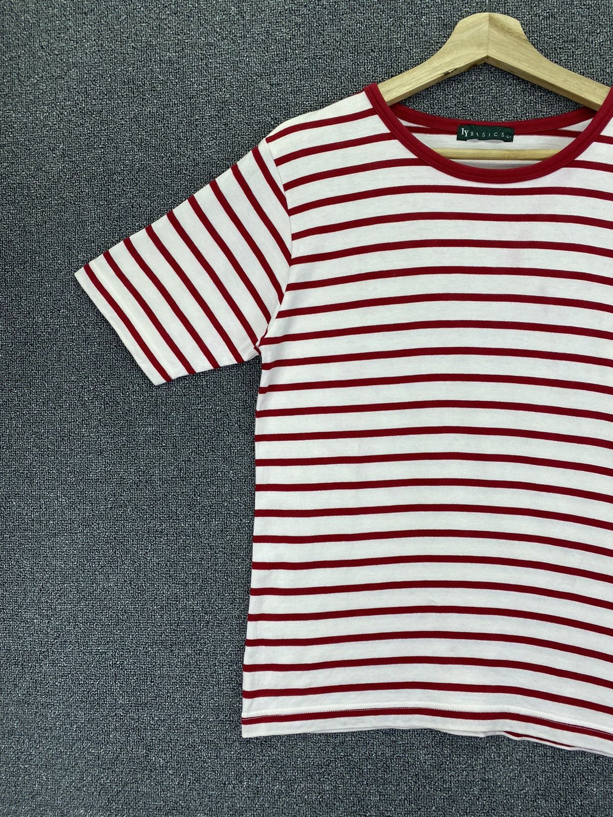 Issey Miyake Vintage IY Basic by Issey Miyake OverStripes Tee T Shirts Size L / US 10 / IT 46 - 3 Thumbnail