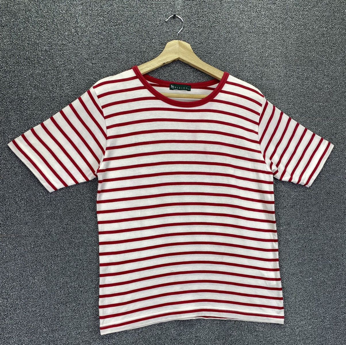 Issey Miyake Vintage IY Basic by Issey Miyake OverStripes Tee T Shirts Size L / US 10 / IT 46 - 2 Thumbnail