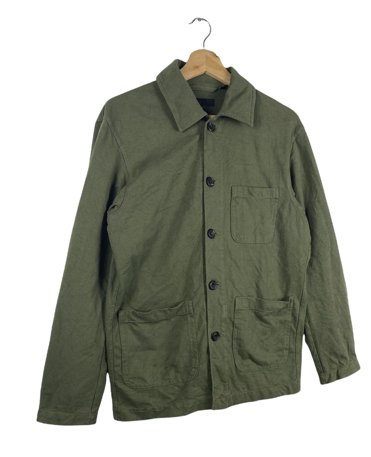 Flannel Vintage Uniqlo Plains Green Army Shirts Button Up Flannel Size US L / EU 52-54 / 3 - 2 Thumbnail