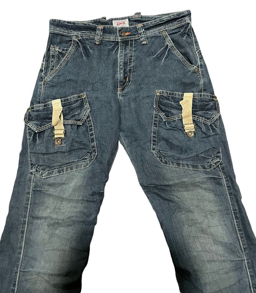 Edwin Edwin Exclusive Vintage 503 Bell Bottom Cargo Pocket Jeans Size US 32 / EU 48 - 3 Thumbnail