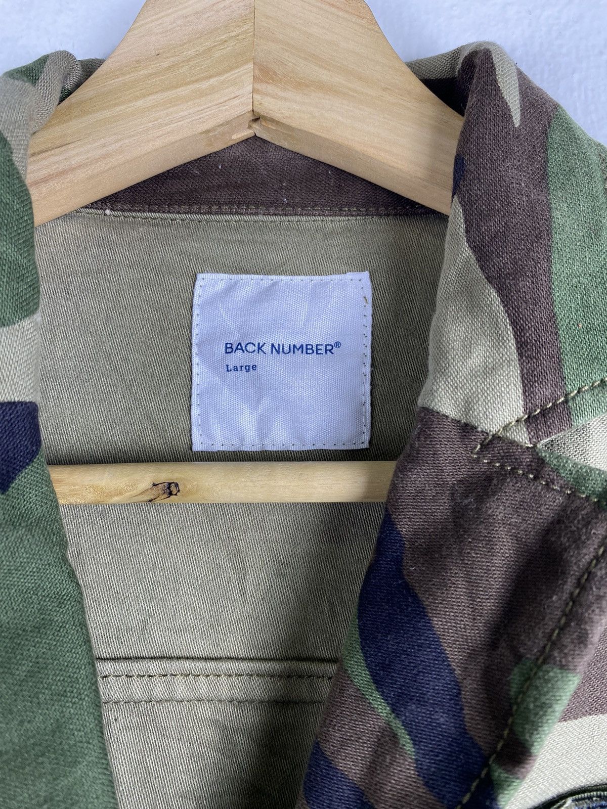 Japanese Brand GONE 🔥 Vintage Back Number Military U.S Army Camo Jacket Size US L / EU 52-54 / 3 - 4 Thumbnail