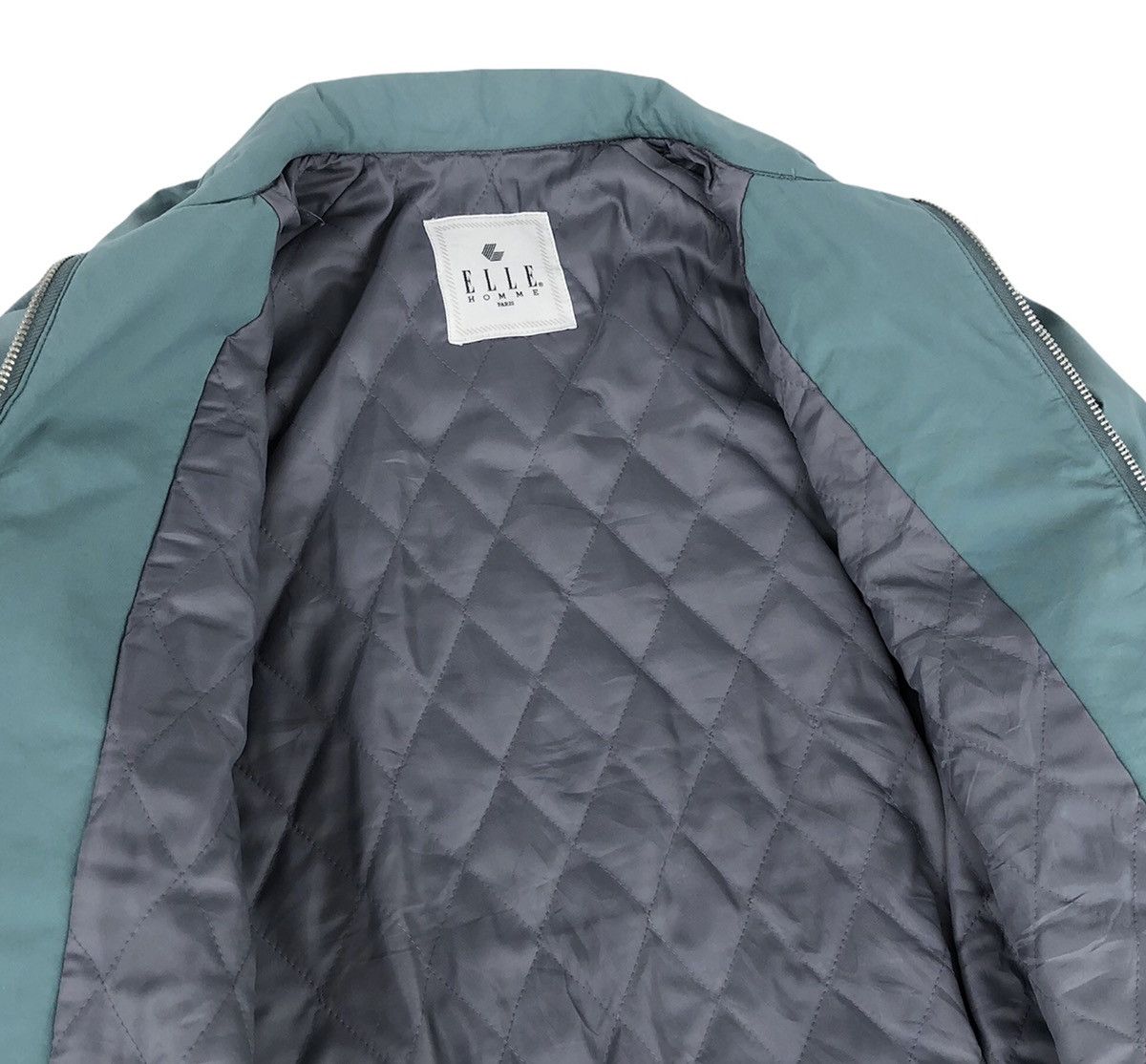 Vintage Vintage ELLE Homme Paris Lined Quilted Bomber Jacket Size US L / EU 52-54 / 3 - 9 Thumbnail