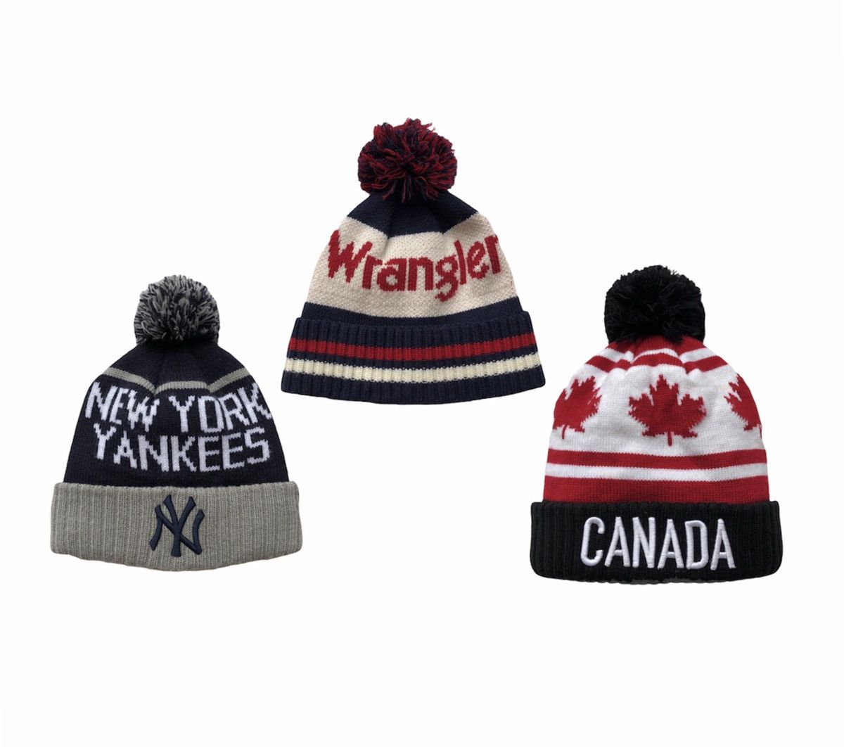 New York Yankees 3 Lot Wrangler,NY Yankees 47Brand & Olympics Canada Beanie Size ONE SIZE - 21 Thumbnail