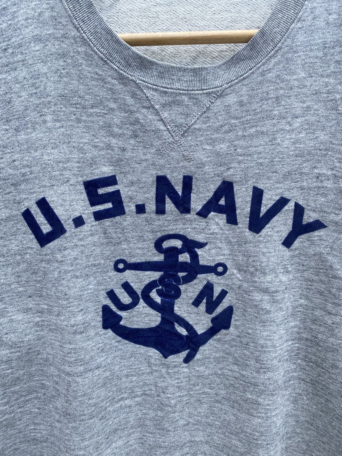 Japanese Brand AW US NAVY Big Logo Spellout Crewneck Size US L / EU 52-54 / 3 - 7 Thumbnail