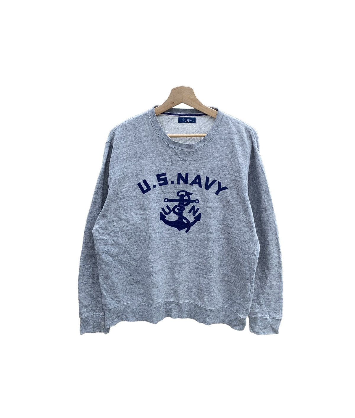Japanese Brand AW US NAVY Big Logo Spellout Crewneck Size US L / EU 52-54 / 3 - 1 Thumbnail
