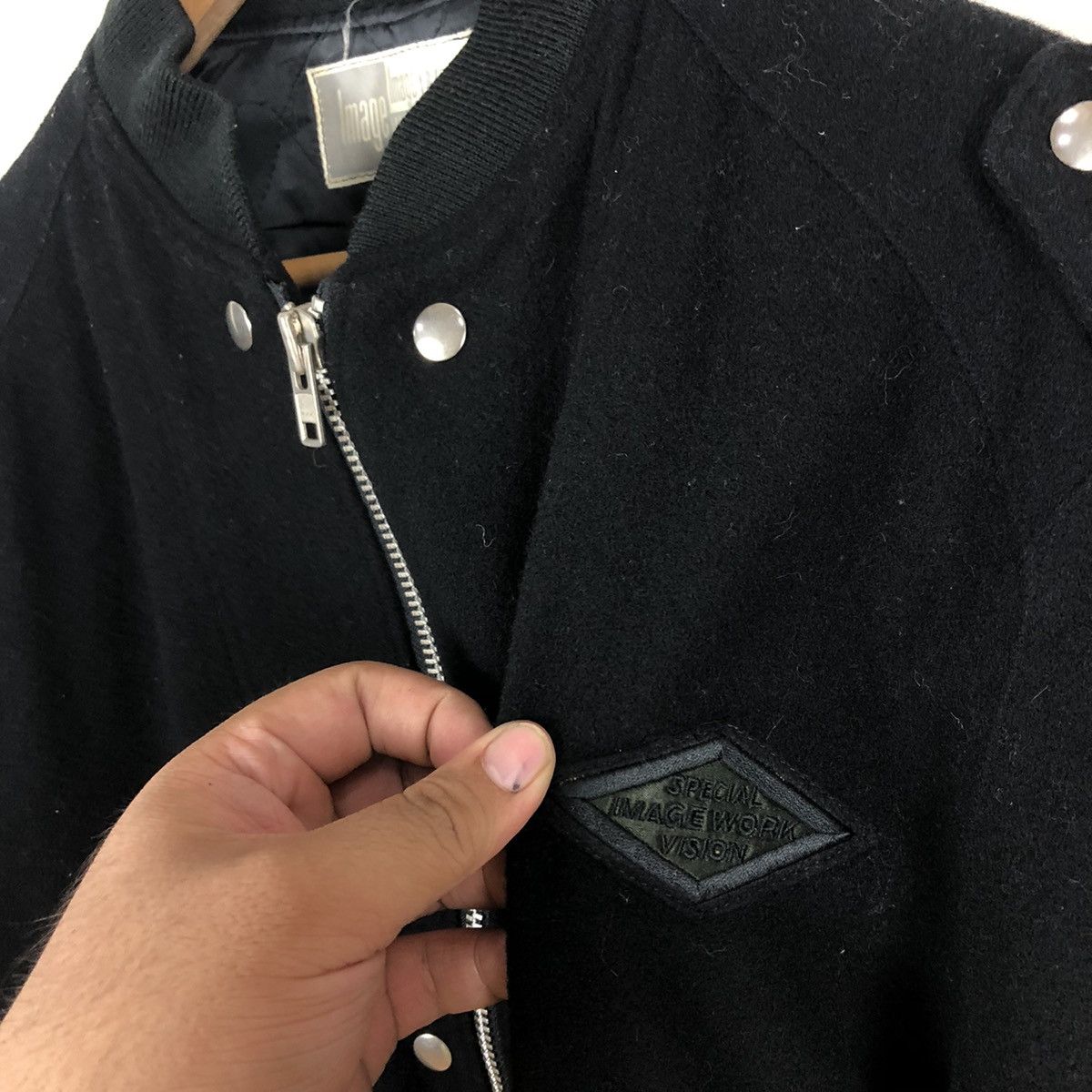 Hysteric Glamour WOOL IMAGE WORK BOMBER JACKET INSPIRED BY ISSEY MIYAKE Size US M / EU 48-50 / 2 - 5 Thumbnail