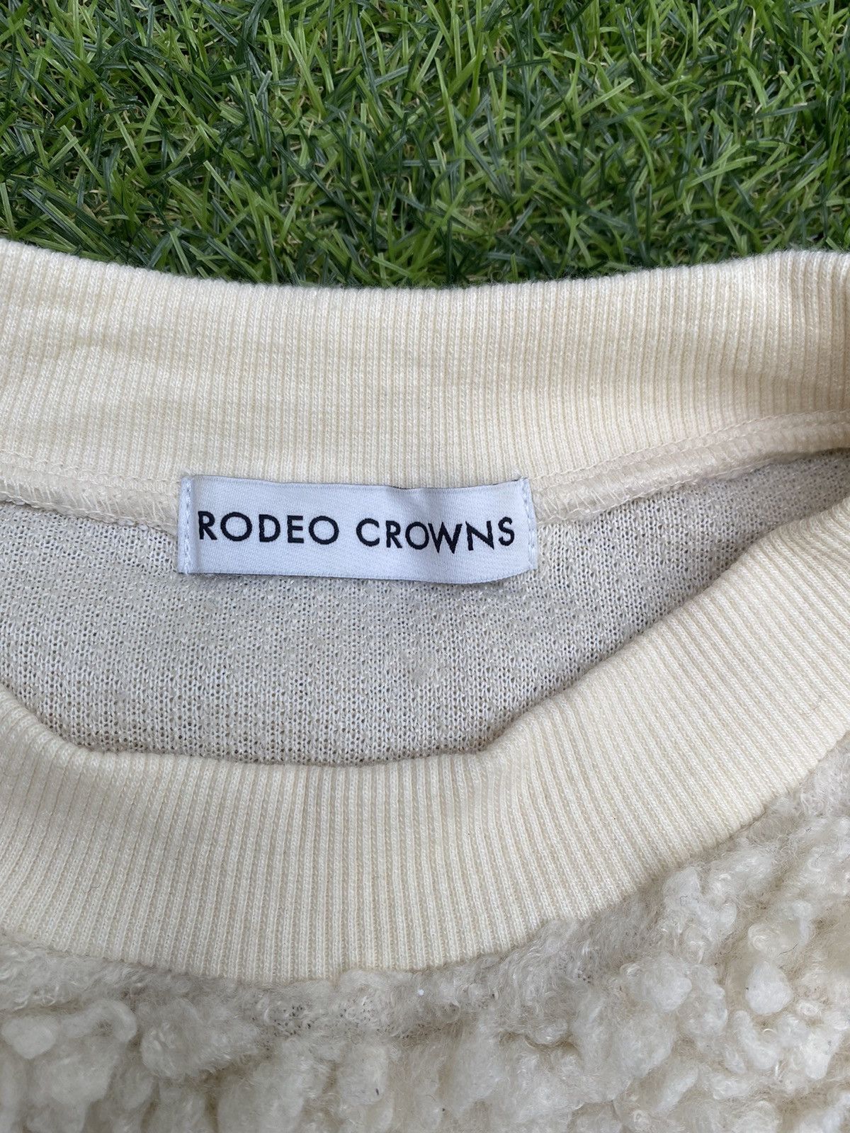 Japanese Brand Vintage Rodeo Crowns Denim Pocket Sherpa Fleece Sweatshirt Size ONE SIZE - 5 Thumbnail