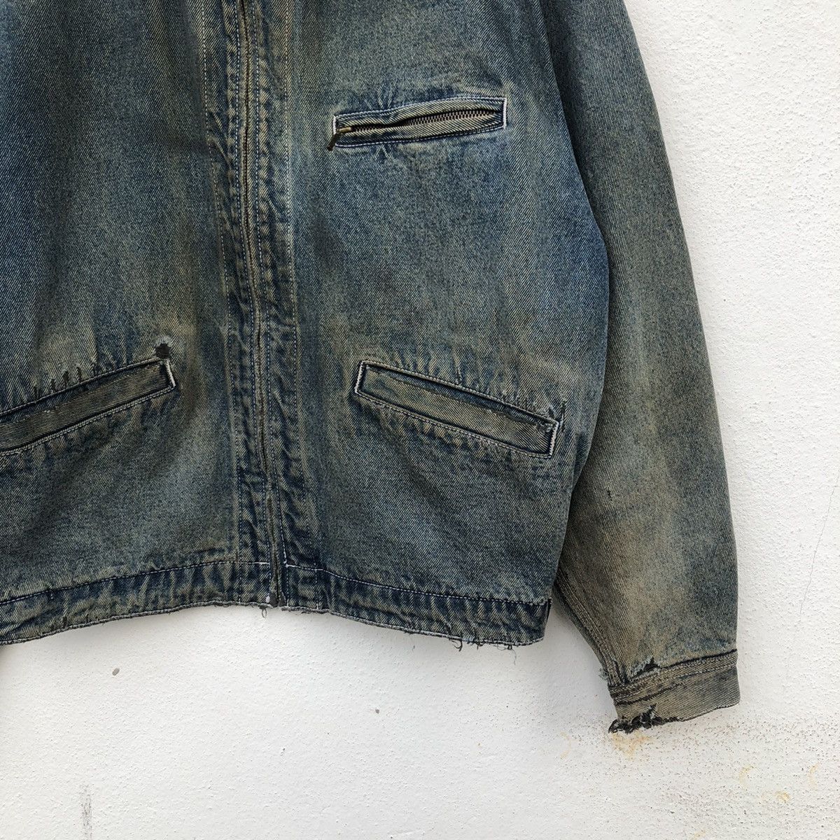 Japanese Brand 🔥80’s VTG DETROIT BIKER DENIM JACKET EDWIN DISTRESSED Size US M / EU 48-50 / 2 - 4 Thumbnail