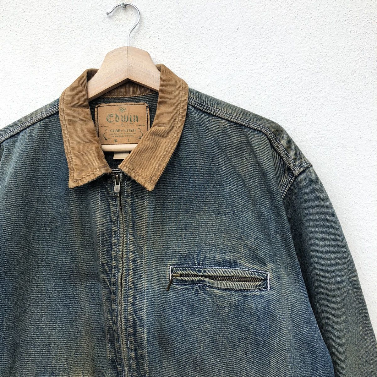 Japanese Brand 🔥80’s VTG DETROIT BIKER DENIM JACKET EDWIN DISTRESSED Size US M / EU 48-50 / 2 - 3 Thumbnail