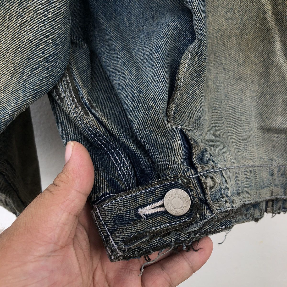Japanese Brand 🔥80’s VTG DETROIT BIKER DENIM JACKET EDWIN DISTRESSED Size US M / EU 48-50 / 2 - 17 Thumbnail