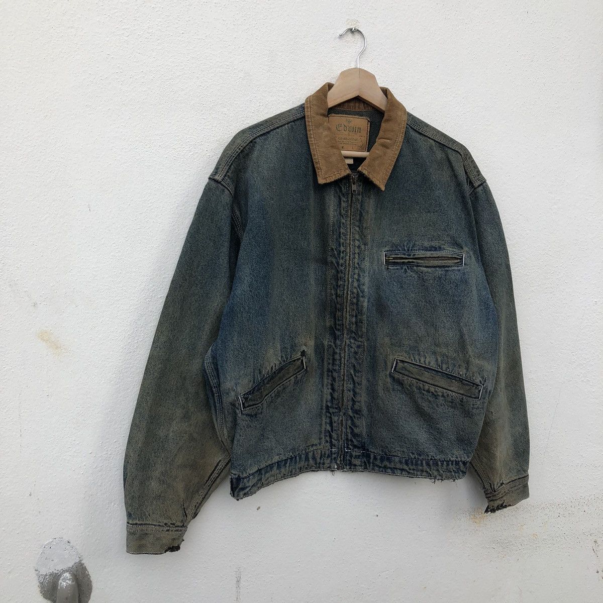 Japanese Brand 🔥80’s VTG DETROIT BIKER DENIM JACKET EDWIN DISTRESSED Size US M / EU 48-50 / 2 - 2 Thumbnail
