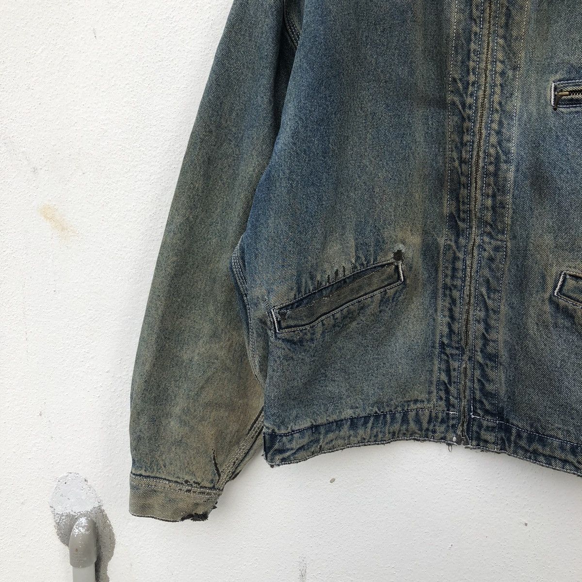 Japanese Brand 🔥80’s VTG DETROIT BIKER DENIM JACKET EDWIN DISTRESSED Size US M / EU 48-50 / 2 - 7 Thumbnail