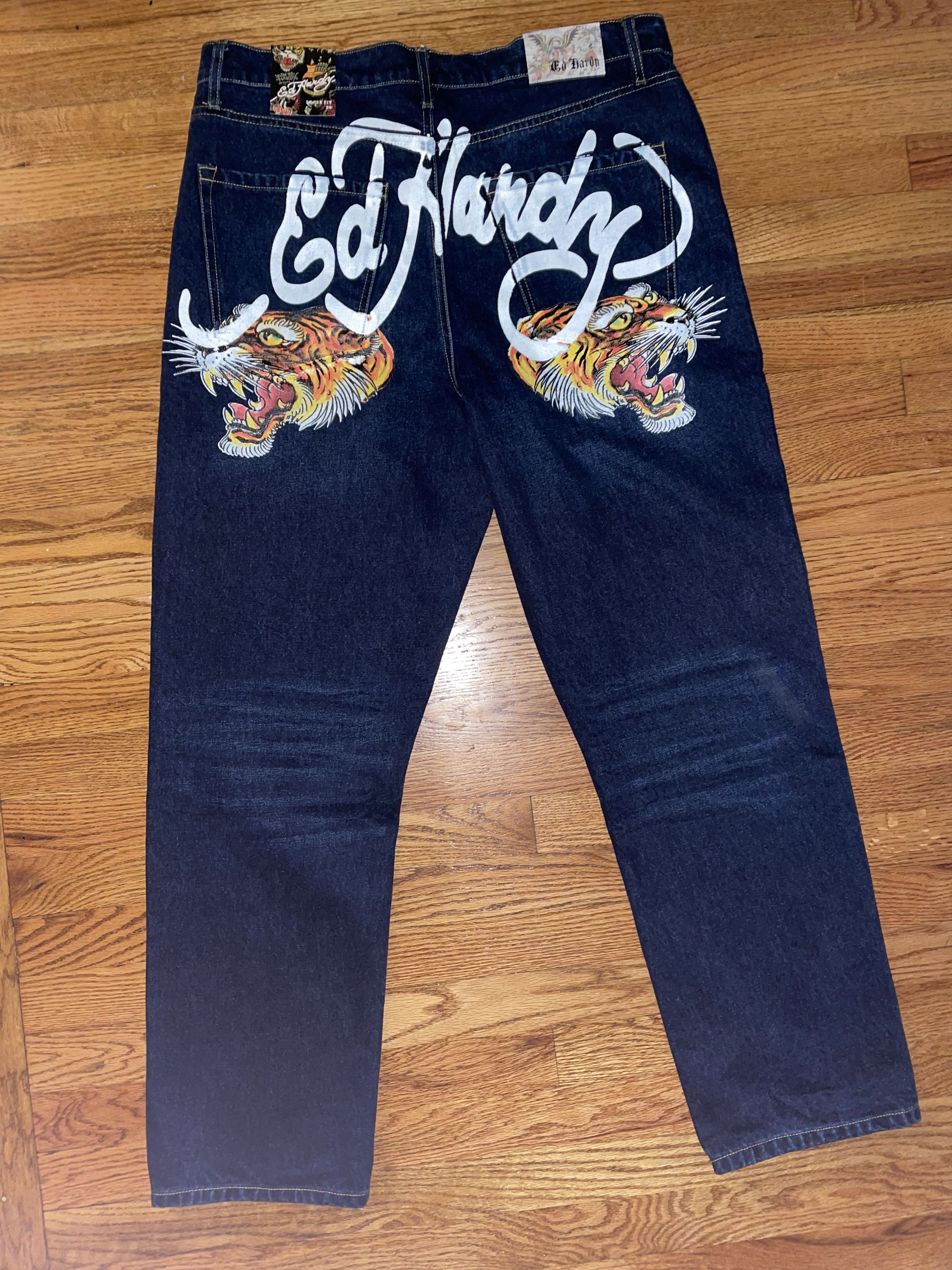 Ed Hardy Ed Hardy Screaming Tiger Heads Jeans | Grailed