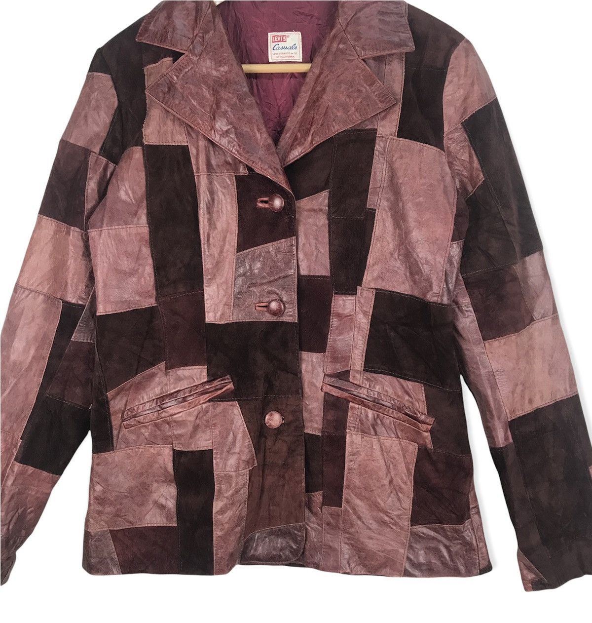 Levi's Vintage Clothing Vintage Levis Bovine Leather Patchwork Jacket Size US M / EU 48-50 / 2 - 2 Thumbnail