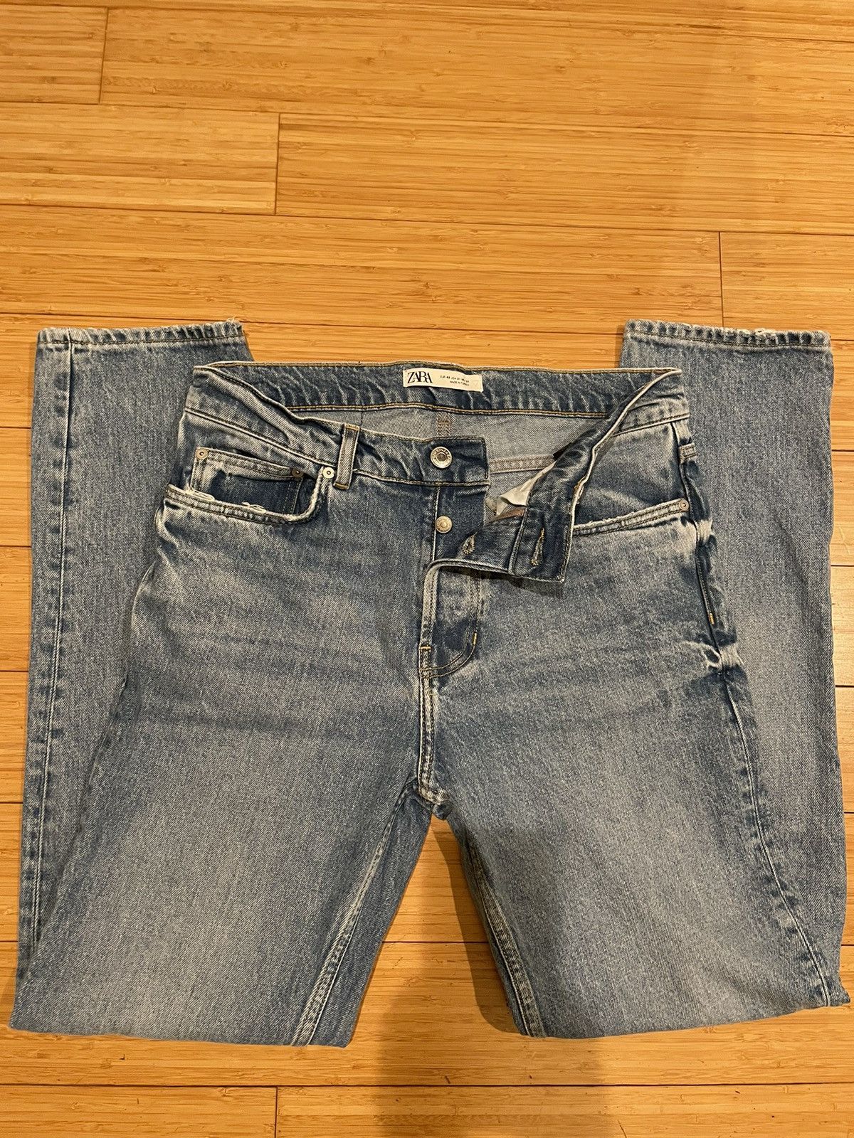 Zara Zara Men’s Washed Blue Jeans Size 31 Size US 31 - 10 Thumbnail
