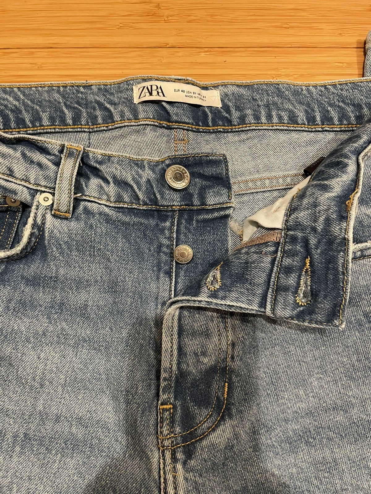 Zara Zara Men’s Washed Blue Jeans Size 31 Size US 31 - 9 Thumbnail