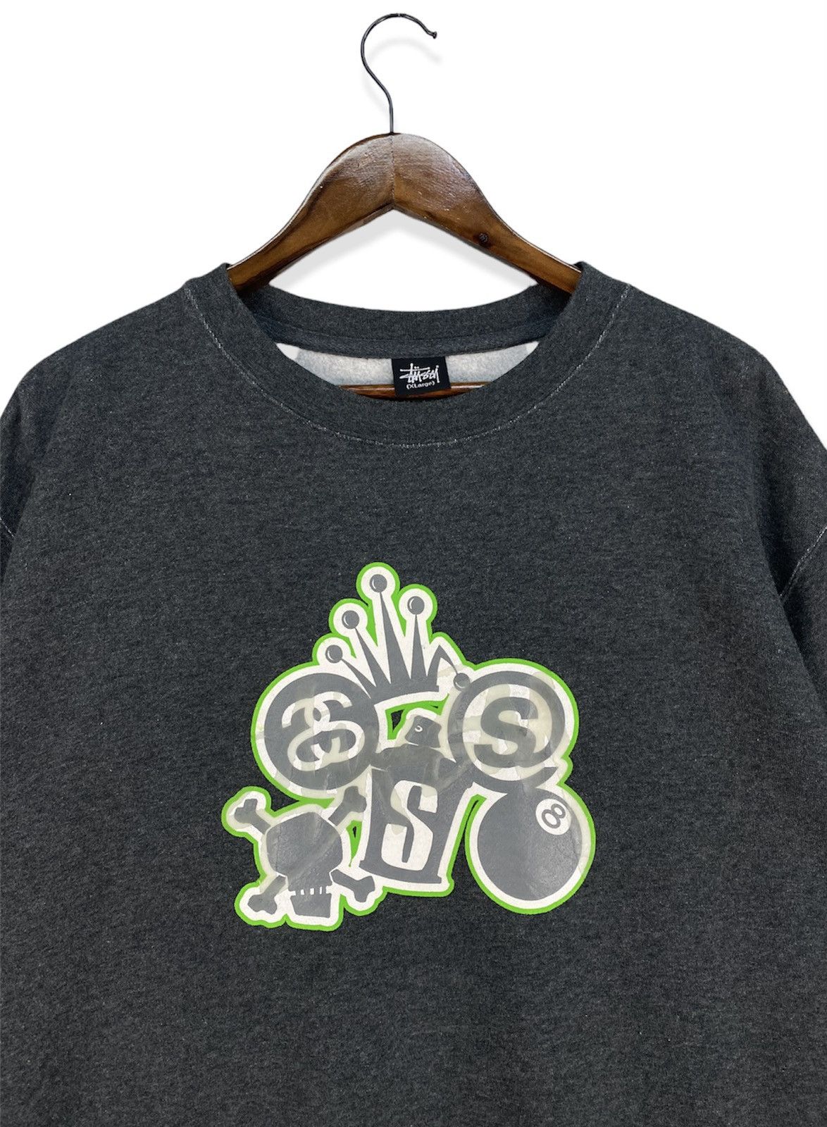 Stussy Stussy Glow In The Dark Logo Sweatshirt Size US XL / EU 56 / 4 - 2 Thumbnail
