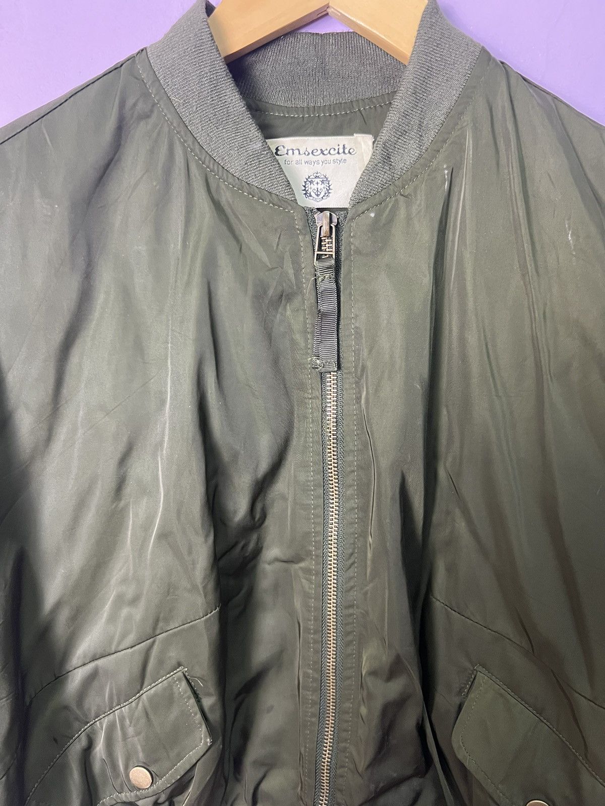 Japanese Brand 🔥Emsexcite Bomber Style Jacket Size XL / US 12-14 / IT 48-50 - 4 Thumbnail