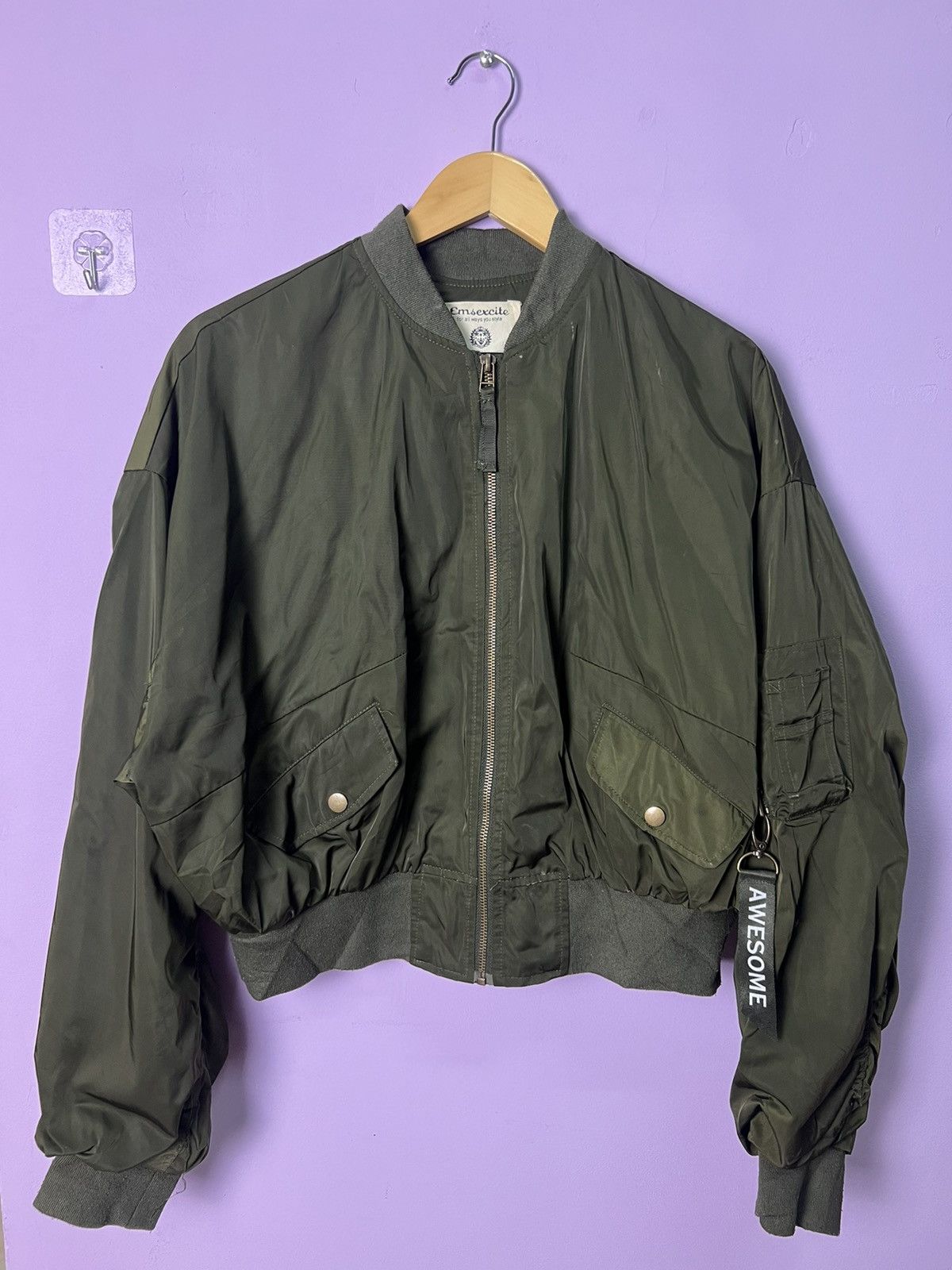 Japanese Brand 🔥Emsexcite Bomber Style Jacket Size XL / US 12-14 / IT 48-50 - 12 Thumbnail