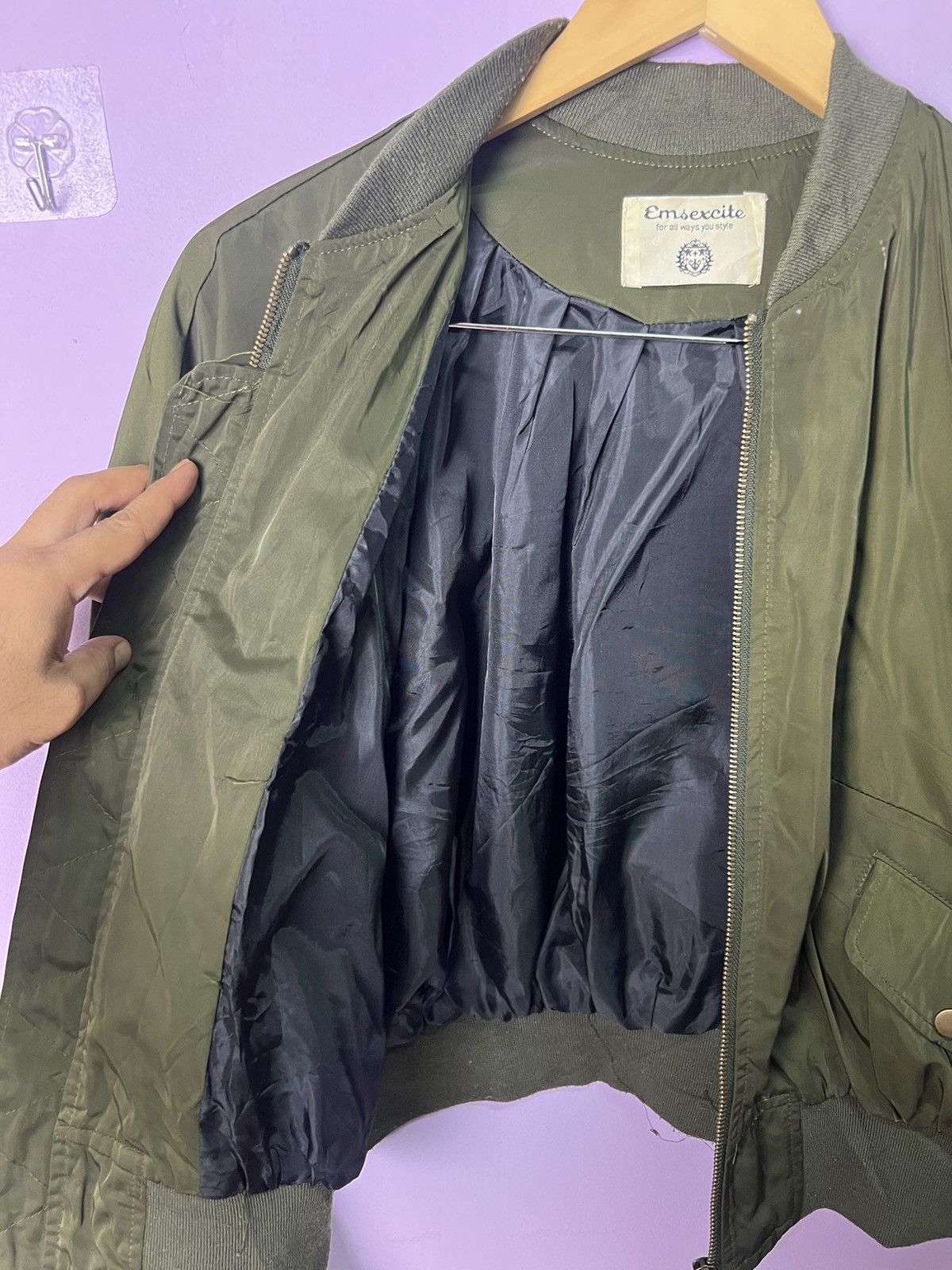 Japanese Brand 🔥Emsexcite Bomber Style Jacket Size XL / US 12-14 / IT 48-50 - 12 Thumbnail