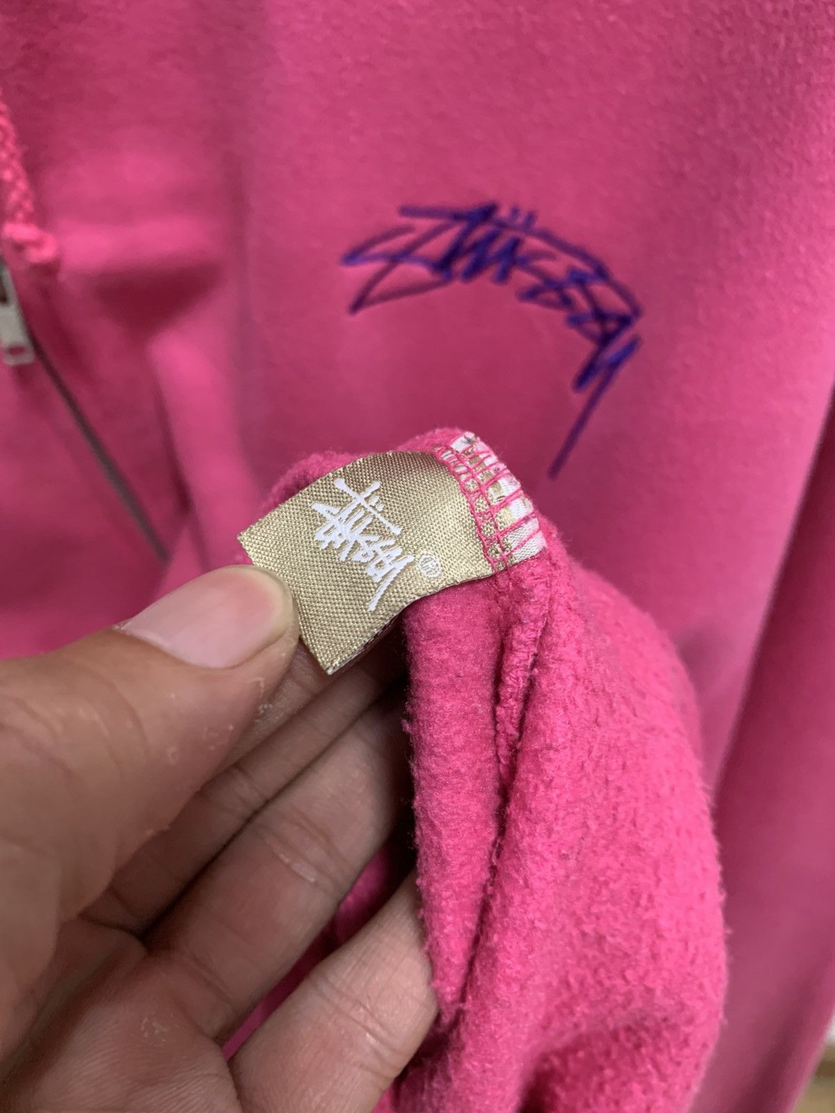 Stussy × Vintage Oversize Stussy Zipper Hoodie Size US L / EU 52-54 / 3 - 8 Thumbnail