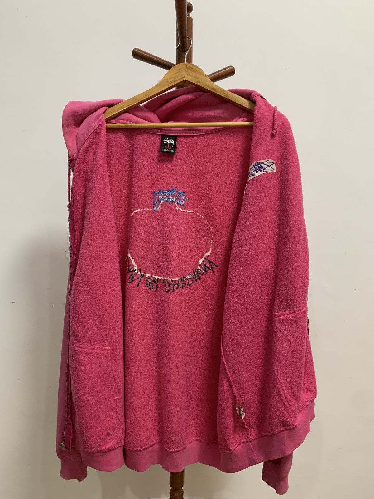 Stussy × Vintage Oversize Stussy Zipper Hoodie Size US L / EU 52-54 / 3 - 14 Thumbnail