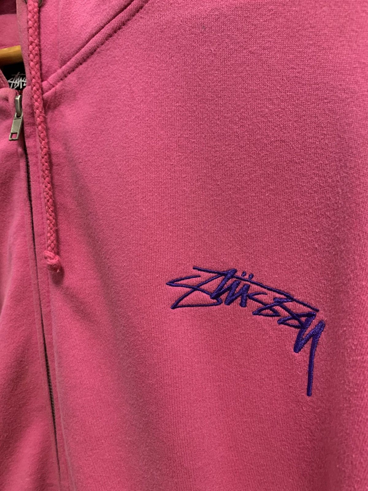 Stussy × Vintage Oversize Stussy Zipper Hoodie Size US L / EU 52-54 / 3 - 3 Thumbnail