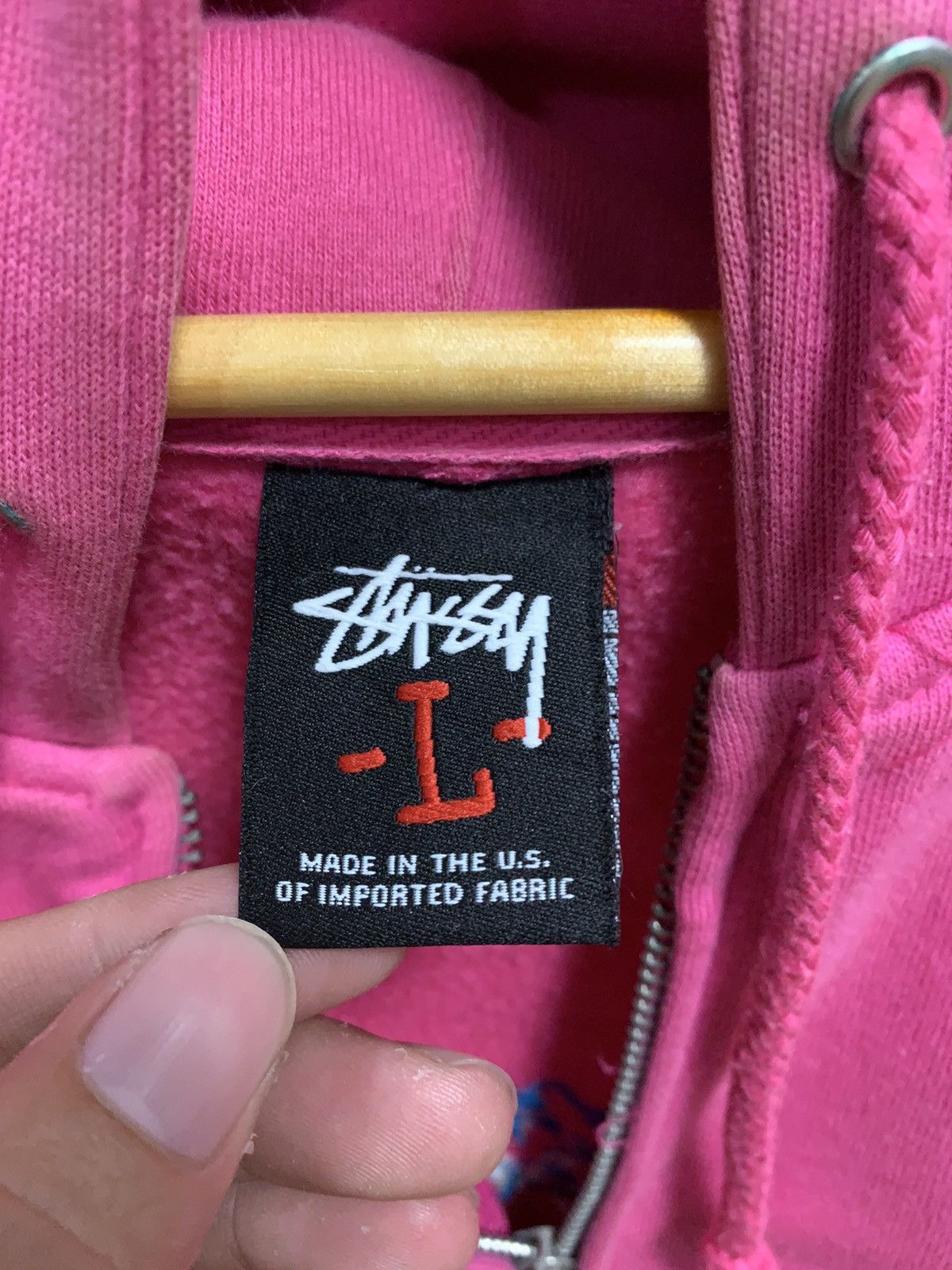 Stussy × Vintage Oversize Stussy Zipper Hoodie Size US L / EU 52-54 / 3 - 6 Thumbnail