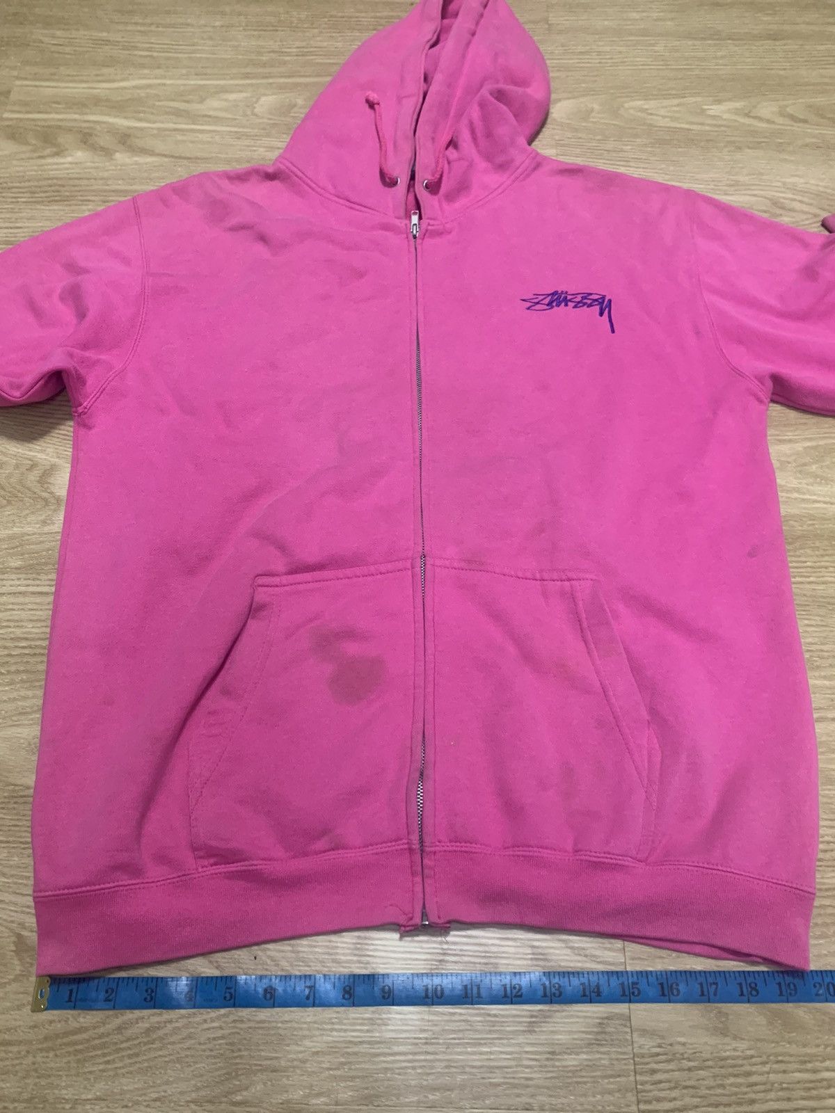 Stussy × Vintage Oversize Stussy Zipper Hoodie Size US L / EU 52-54 / 3 - 18 Thumbnail