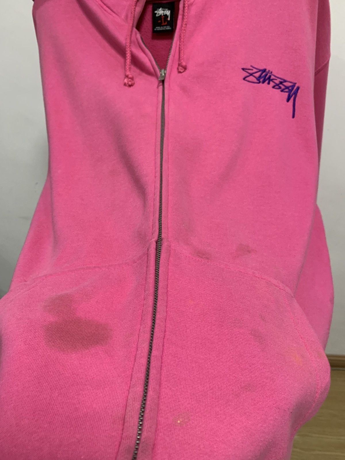 Stussy × Vintage Oversize Stussy Zipper Hoodie Size US L / EU 52-54 / 3 - 15 Thumbnail