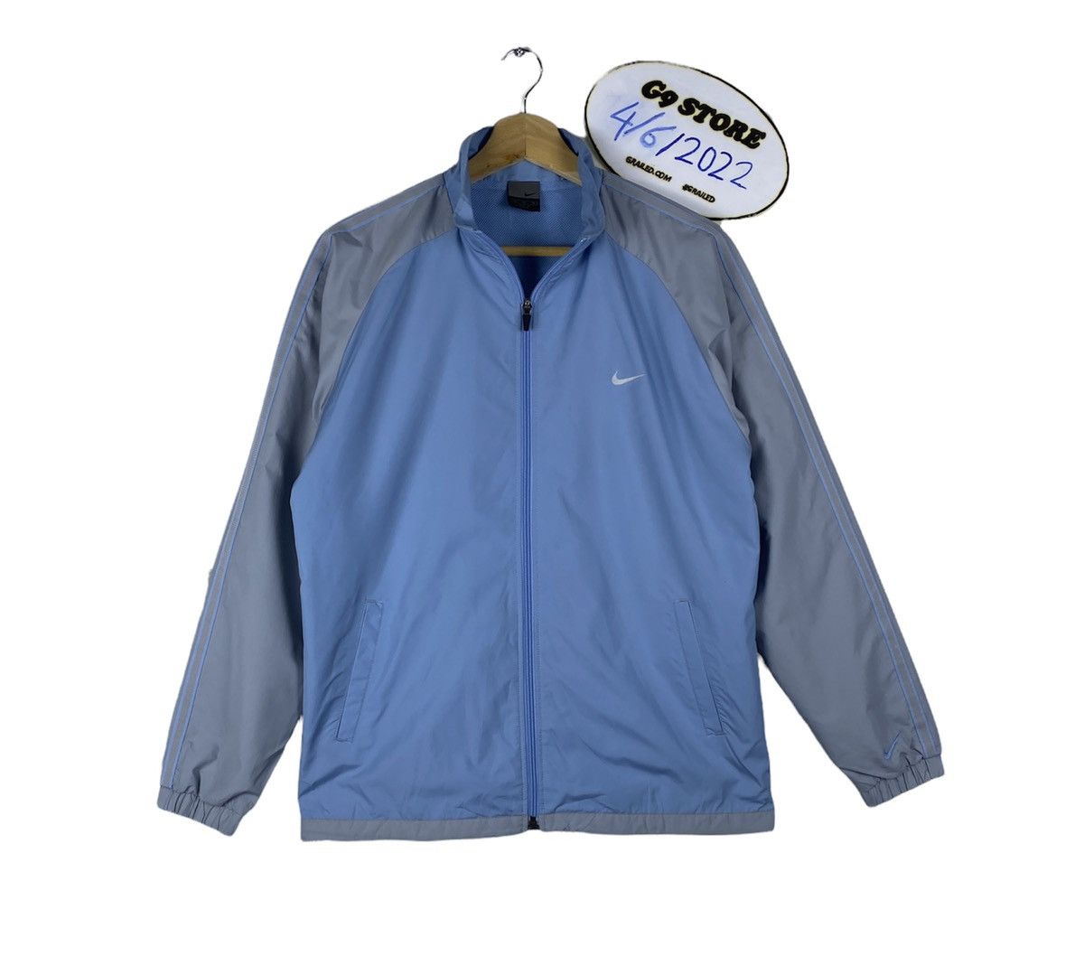 Pre-owned Nike X Vintage Shoot Vintage Nike Mini Swoosh Zip Up Sweater Jacket In Multicolor