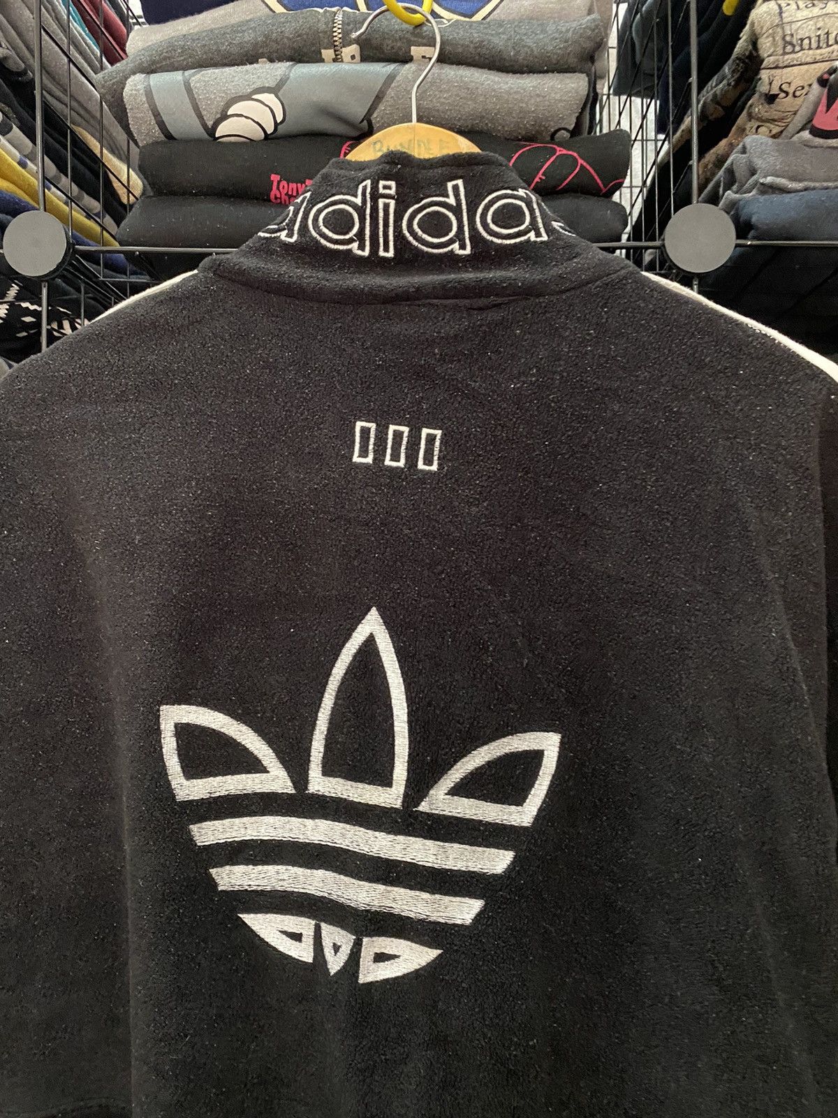 Adidas × Vintage Vintage90s adidas biglogo embroidery fleece sweater fullzip Size US L / EU 52-54 / 3 - 4 Thumbnail